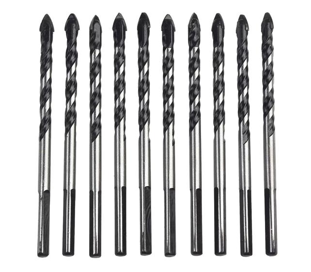 Imagem de Kit 10 Broca De Torção Triangular Multifuncional 6mm Fura Tudo