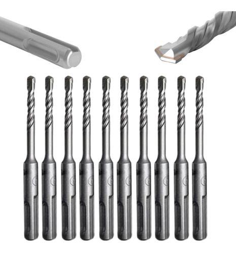 Imagem de Kit 10 Brocas Sds Plus Encaixe 6mm X 110mm Concreto Videa