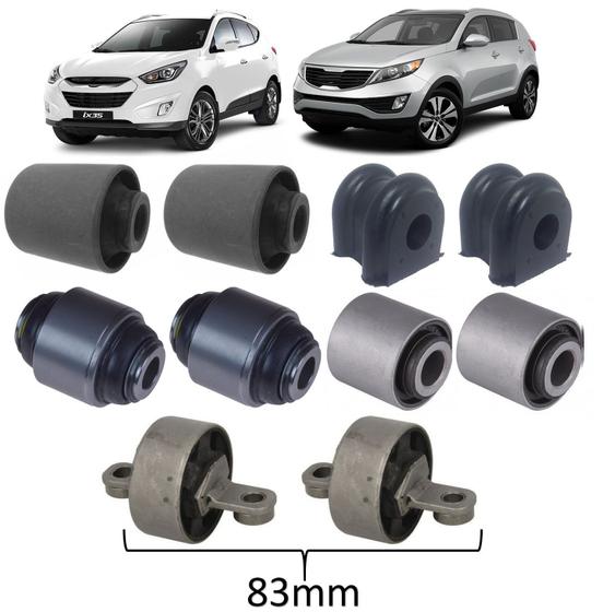 Imagem de Kit 10 Bucha Suspensão Traseira Ix35 Sportage 2010 - 2017