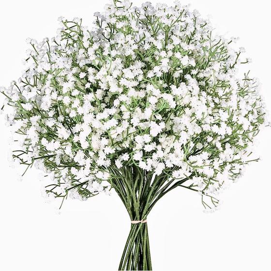Kit 10 Buquês de Flores Gipsofila Flor Artificial Folhagem