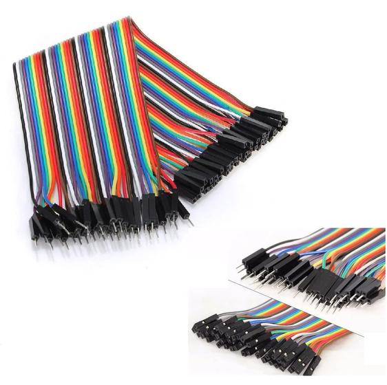 Kit 10 cabo wire jumper 20cm 40 fios protoboard fêmea-macho - MFL ...