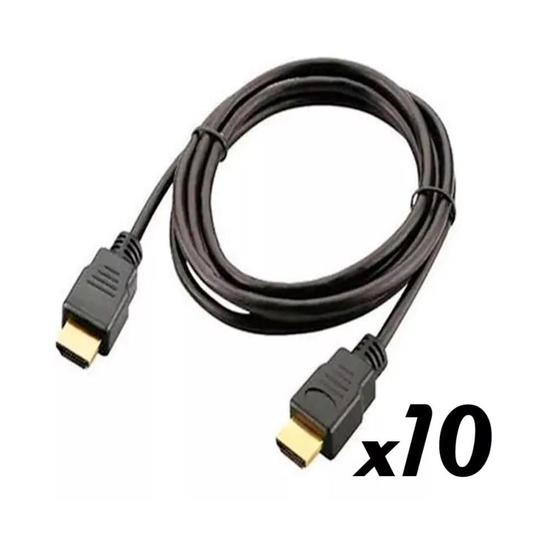 Imagem de Kit 10 Cabos HDMI 4K 2.0 Alta Resolução 1,5 Metro