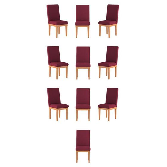 Imagem de Kit 10 Cadeiras Estofadas Reforçadas Decorativa Para Mesa