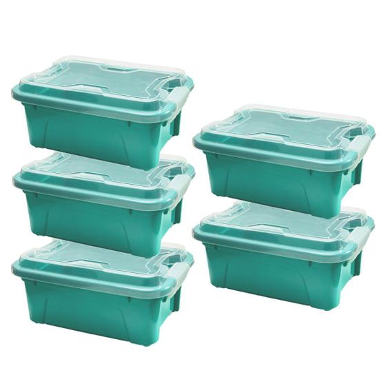 Imagem de Kit 10 Caixa Organizadora Multiuso 3 Litros com Travas Usual