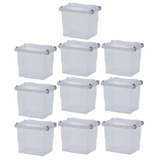 Imagem de Kit 10 Caixa Organizadora Pratic Box 3 Litros Com Travas