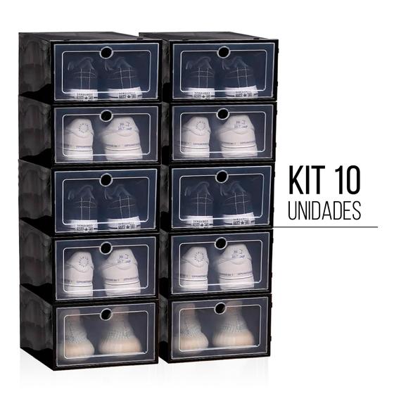 KIT 10 Caixa Organizadora Sapateira Sapato Tenis Empilhavel é ruim? KIT 10 Caixa Organizadora Sapateira Sapato Tenis Empilhavel é boa?