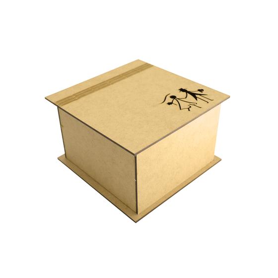Kit 10 Caixa Quadrada Tampa Dobravel Casal Noivos 10x10x10 Laser Mdf Madeira é boa?