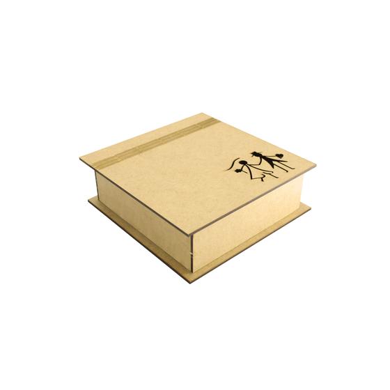 Kit 10 Caixa Quadrada Tampa Dobravel Casal Noivos 10x10x5 Laser Mdf Madeira Menor preço em Kit 10 Caixa Quadrada Tampa Dobravel Casal Noivos 10x10x5 Laser Mdf Madeira