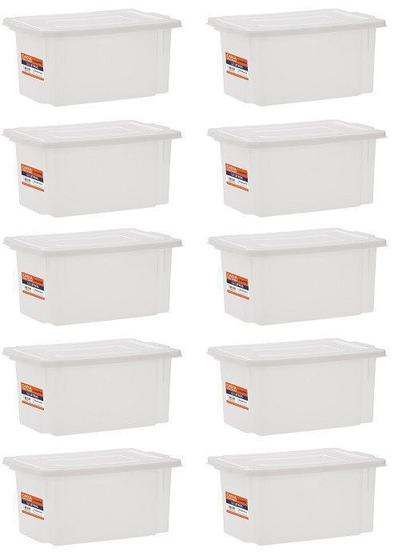 Kit 10 Caixas Plásticas Organizadoras Com Tampa Profissional 12 Litros Paramount 528 Menor preço em Kit 10 Caixas Plásticas Organizadoras Com Tampa Profissional 12 Litros Paramount 528