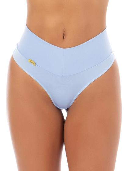 Imagem de Kit 10 Calcinha Cinta Modeladora Cós Alto Fio Duplo Cintura Alta Tanga Conforto Lingerie