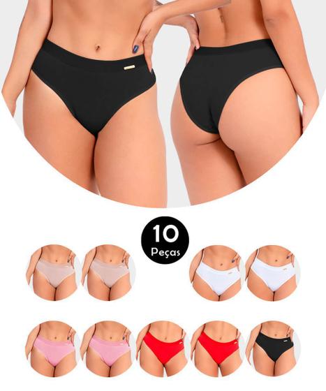 Imagem de Kit 10 Calcinha IMI Lingerie Em Algodão Ivy