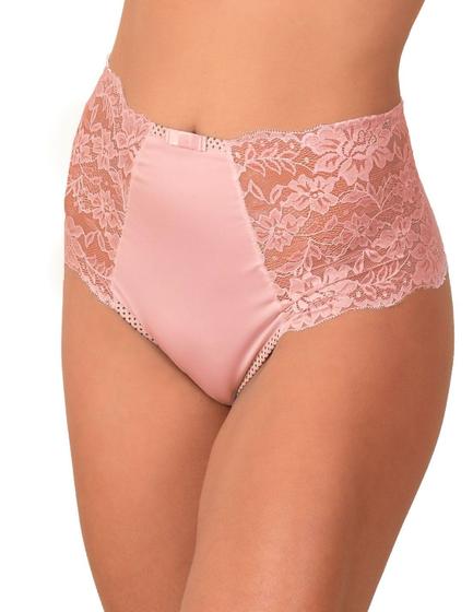 Imagem de Kit 10 Calcinha Plus Size Cintura Alta Hot Pant Luxo Atacado Revenda Lingerie Tamanho 38 Até o 52 cintura alta Sensual renda microfibra