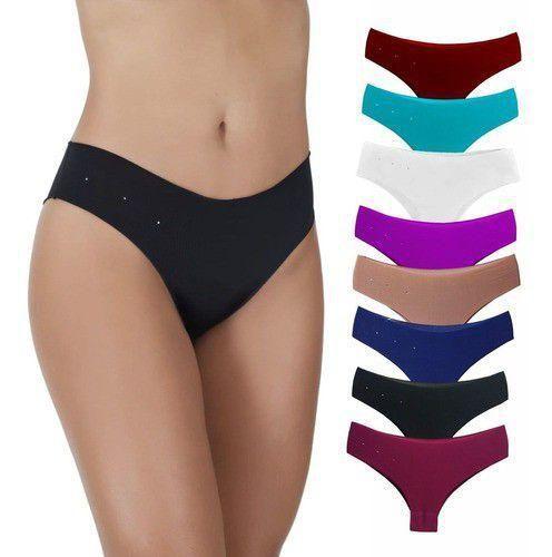 Imagem de Kit 10 Calcinha Sem Costura Tanga Corte a Laser Lingerie Não Marca