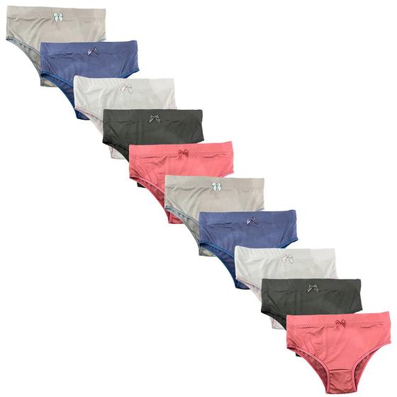 Imagem de Kit 10 Calcinha Senhora Calçola Fristyle Microfibra Feminino Adulto