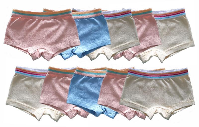 10 Mutandine Hipster Bambina 100% Cotone – Nere E Colori Assortiti – Intimo Comodo - 2