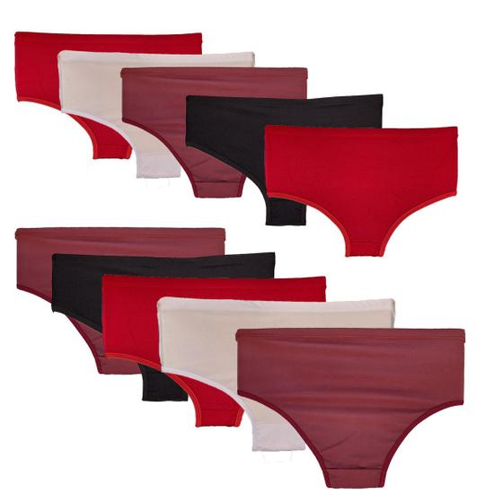 Imagem de Kit 10 Calcinhas Conforto Ciclo Menstrul Moda Íntima  127