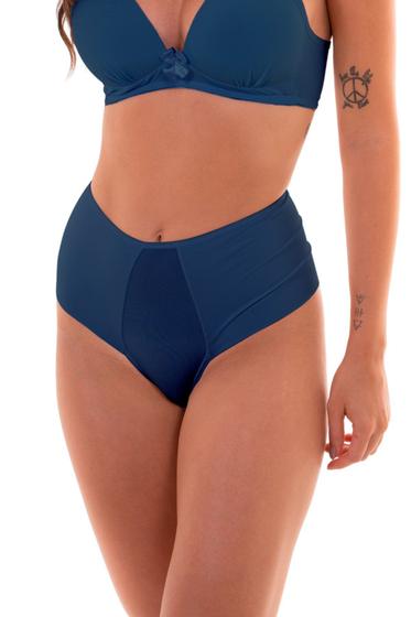 Imagem de Kit 10 Calcinhas Fio Duplo Lateral Larga Azul Atalaia, Rosê, Base, Branco e Preto