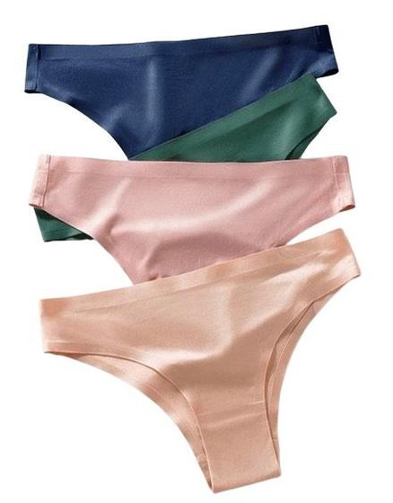 Imagem de Kit 10 Calcinhas Tanga Sem Costura Corte A Laser Não Marca Conforto
