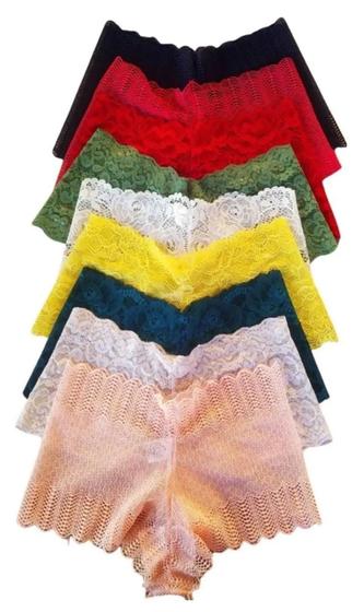 Imagem de Kit 10 Caleçon Short Em Renda Sex Lingerie Tam. G