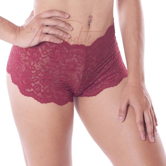Imagem de Kit 10 Calesson Em Renda Caleçon Tanga Shortinho Calcinha