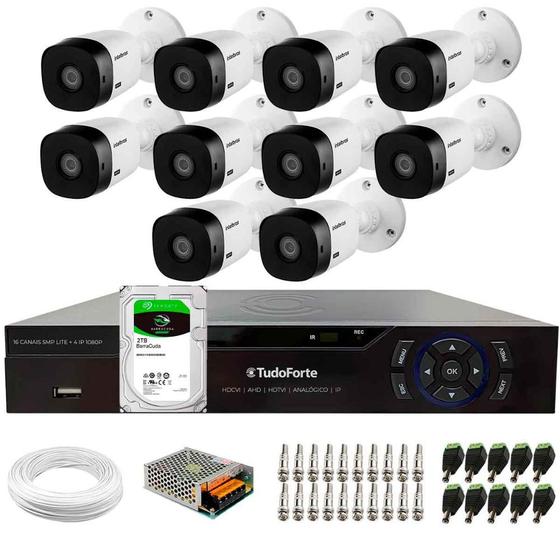 Kit 10 Câmeras Intelbras VHL 1220 B Bullet Full HD 1080p Visão Noturna 20m IP66 + Dvr Tudo Forte TFHDX 3316 16 Canais Com App Xmeye + HD 2TB BarraCuda Menor preço em Kit 10 Câmeras Intelbras VHL 1220 B Bullet Full HD 1080p Visão Noturna 20m IP66 + Dvr Tudo Forte TFHDX 3316 16 Canais Com App Xmeye + HD 2TB BarraCuda