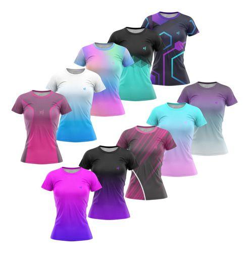 Imagem de Kit 10 Camisas Feminina Academia Camisetas Fitness Atacado - Envie Seus Modelos Pelo Chat - Envie Tamanhos No Chat - P