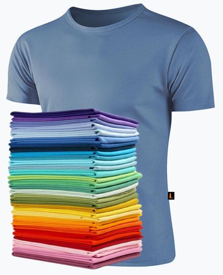 Imagem de Kit 10 Camisetas Camisa Blusa Malha Fria Cores Atacado