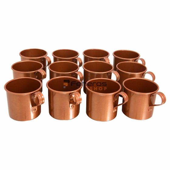 Kit 10 Canecas Moscow Mule - Alumínio Pintado Cobre 300 ML Menor preço em Kit 10 Canecas Moscow Mule - Alumínio Pintado Cobre 300 ML