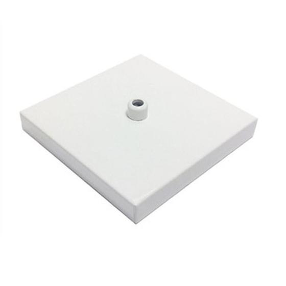 Imagem de Kit/10 Canopla Lustre Pendente Quadrado Md-1005 12x12x2cm Branco