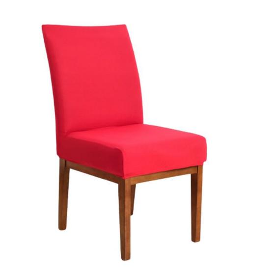 Imagem de Kit 10 Capa Para Cadeira Jantar Elastex Vermelho Exclusiva
