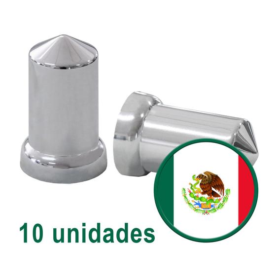 Imagem de Kit 10 capas cromadas para porca 32 33 mm mexicana