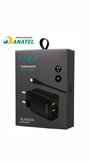Imagem de Kit 10 carregadores com cabo Xaea Turbo (PREÇO ATACADO)