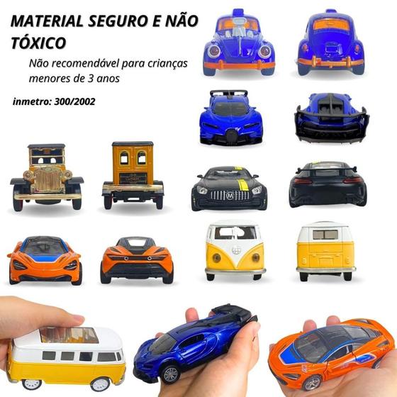 Imagem de Kit 10 Carrinhos De Ferro Coleção Miniaturas Abre As Portas