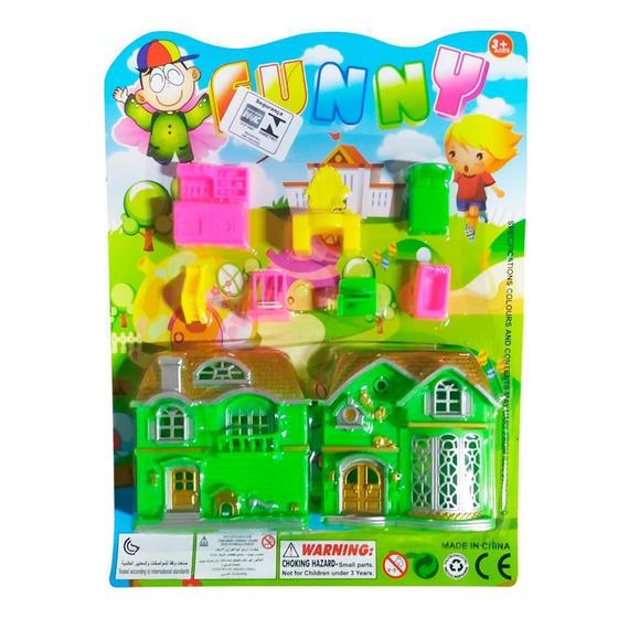 Imagem de Kit 10 Casinha Infantil Com Moveis Brinquedo Menina 9 Peças