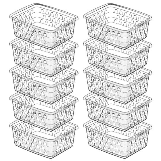 Imagem de Kit 10 Cesto Organizador Telado Sem Tampa 16cm