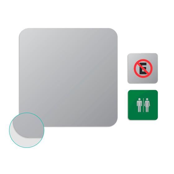 Imagem de Kit 10 Chapas Placas De Metal Para Sublimação 5X5Cm - Cinza