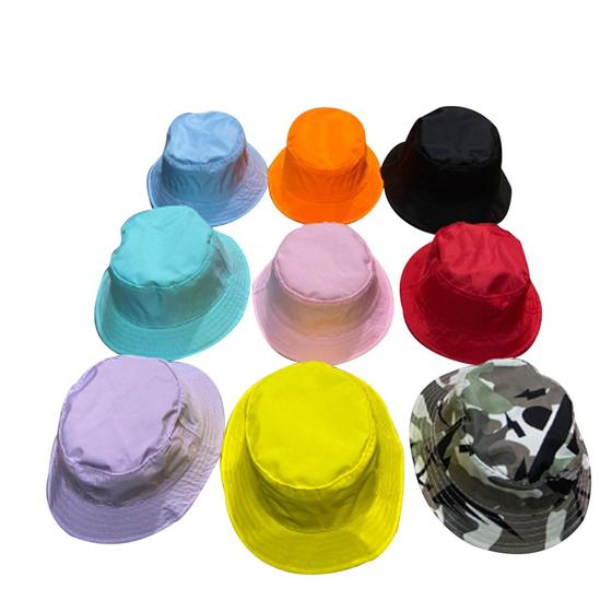 Imagem de Kit 10 chapéu bucket hat infantil neon