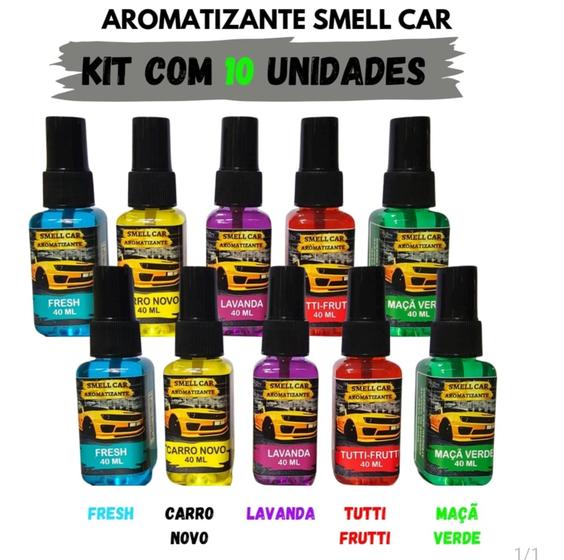 Imagem de Kit 10 Cheirinho Carro de 40ml cada, Luxo e Qualidade