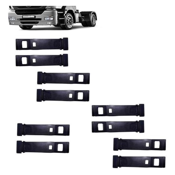 Imagem de Kit 10 Cintas Presilha Borracha da Trava Fixação do Paralama Mb Axor 1933 2540 2035 2544 2546 3340 3344 Actros 2646 2651