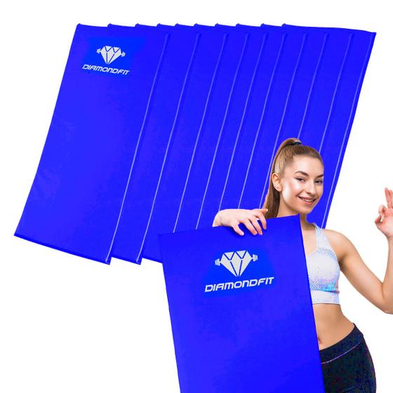 Imagem de Kit 10 Colchonetes Academia Exercício Ginástica Alta densidade Pilates Espuma Musculação Yoga 90x45 D50