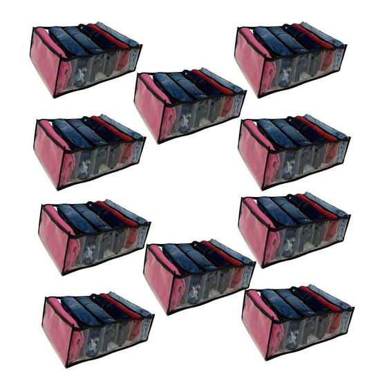 Imagem de Kit 10 Colmeias Organizadoras de Gavetas Transp 6 Nichos GG