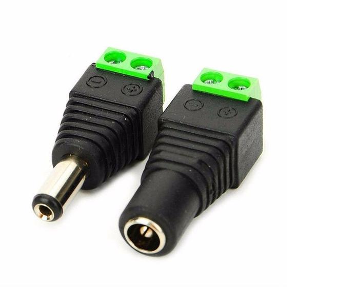 Imagem de Kit 10 Conector (05 P4 Macho + 05 P4 Fêmea) P/ Cftv Câmera