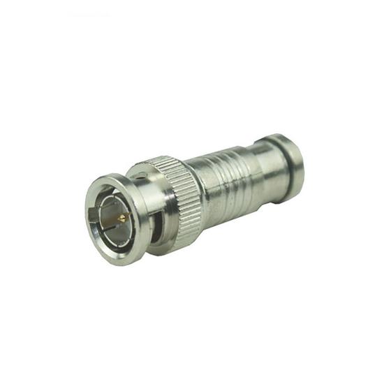 Imagem de Kit 10 Conector BNC Macho RG6 Compressão Fixo P/ Cftv