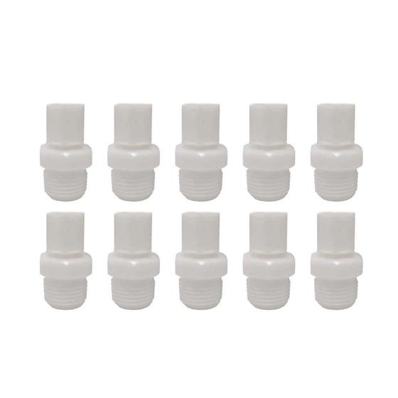 Imagem de Kit 10 Conector Macho Nylon Para Mangueira De 1/4 Rosca 1/4