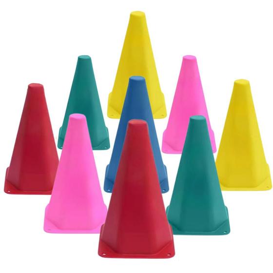 Imagem de Kit 10 Cones de Agilidade Colorido Para Treino Funcional Futebol Ginastica