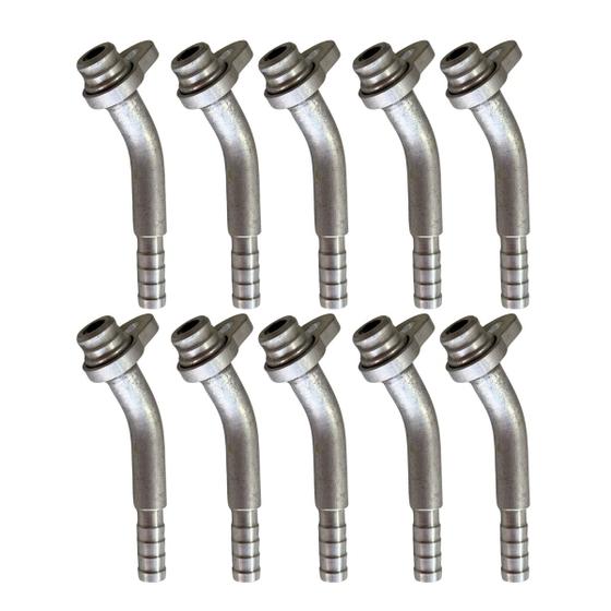 Imagem de Kit 10 Conexões 45º Graus Radial Block Fitting 10mm Alumínio