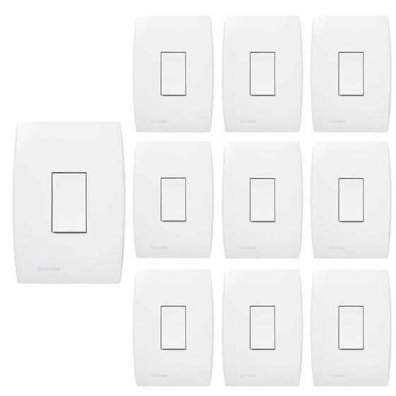 Imagem de KIT 10 Conjunto 1 Interruptor Vertical Ilus Siemens Soprano