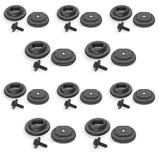 Imagem de Kit 10 Conjunto De Flange Com Parafuso Serra Mármore 4100nh