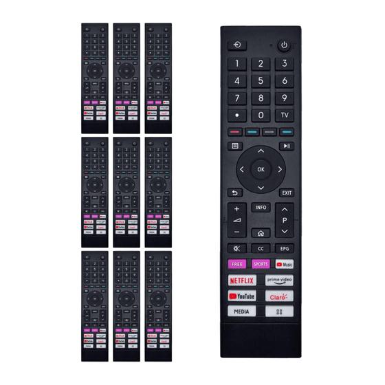 Imagem de Kit 10 Controle Remoto Para TV Toshiba Smart 55m550k Ct95017