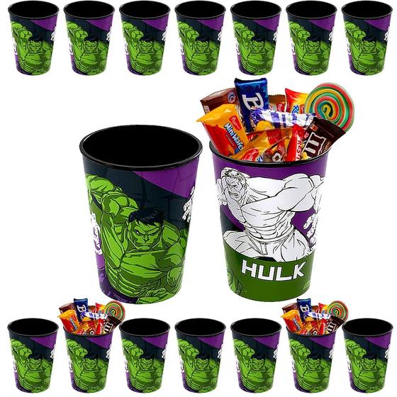 Imagem de Kit 10 Copos do Hulk para Lembrança Festa infantil e Aniversário